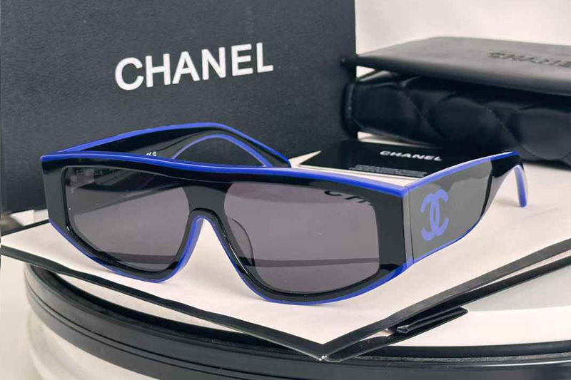 CH6057 Sunglasses Black Blue Gray