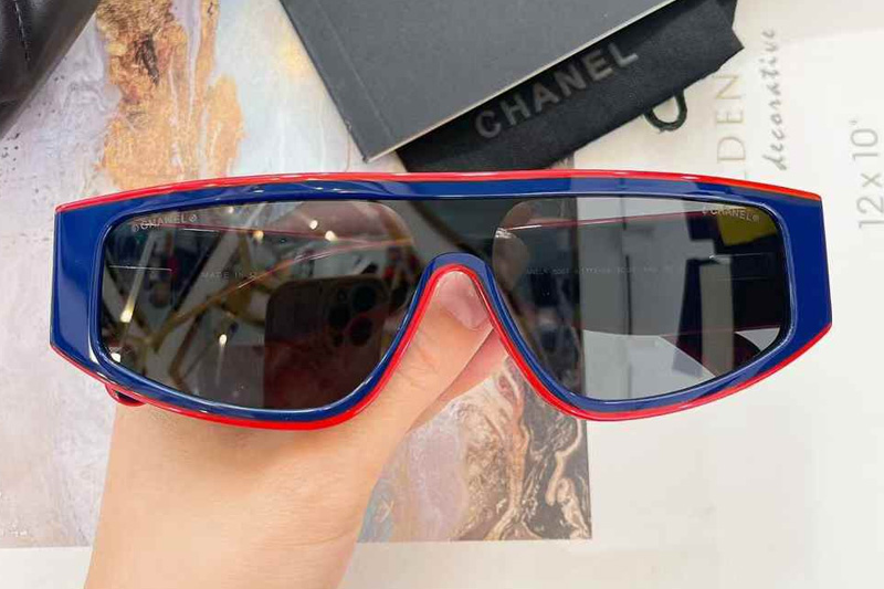 CH6057 Sunglasses Blue Red Gray