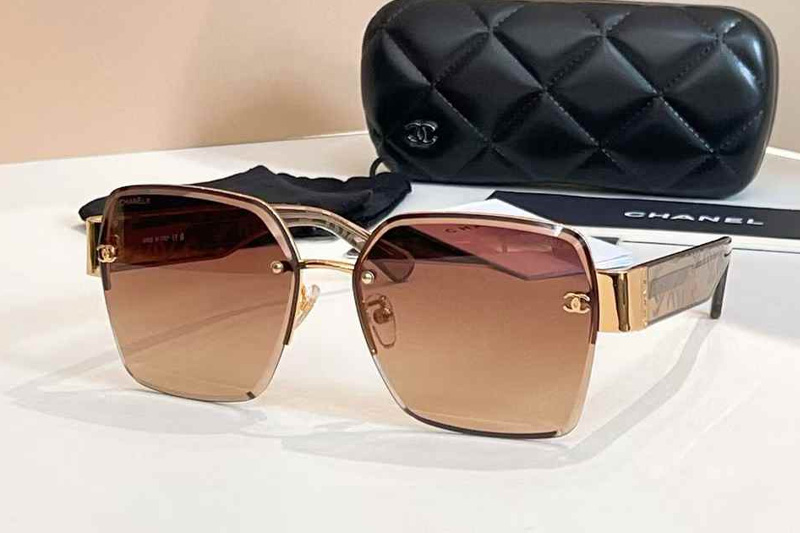 CH6065S Sunglasses Gold Brown Gradient Brown