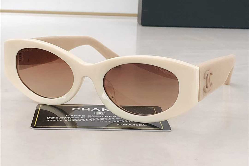 CH6066 Sunglasses Cream Gradient Brown