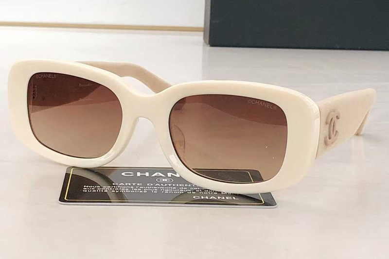 CH6067 Sunglasses Cream Gradient Brown