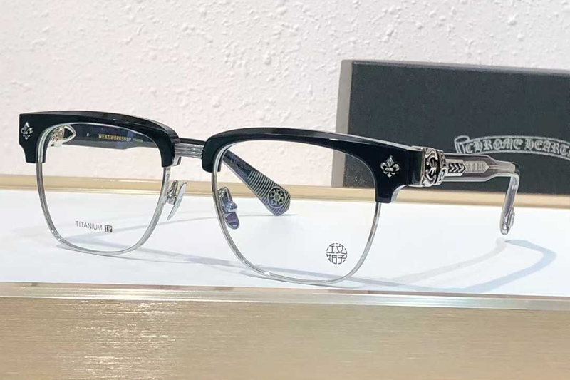 CH6103 Eyeglasses Black Silver