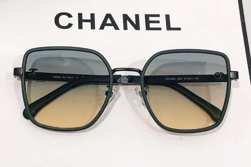CH7403 Sunglasses Green Gradient Brown