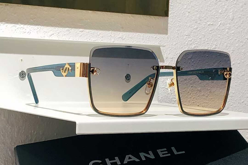 CH8046 Sunglasses Blue Gold Gradient Gray