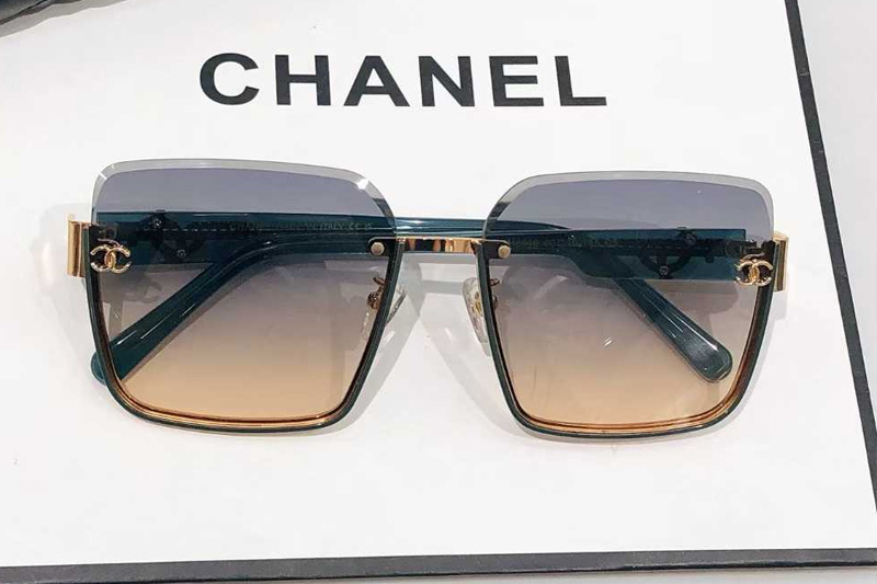 CH8046 Sunglasses Blue Gold Gradient Gray