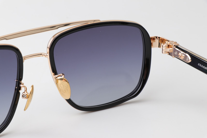 CH8194 Sunglasses Black Gold Gradient Blue
