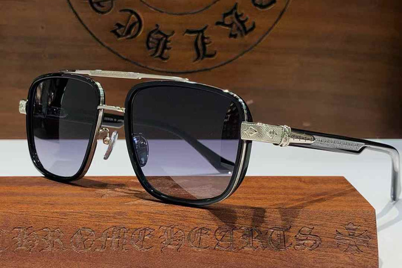 CH8194 Sunglasses Black Silver Gradient Blue