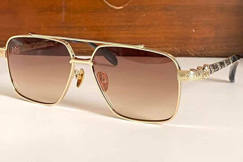 CH8309 Sunglasses Gold Gradient Brown