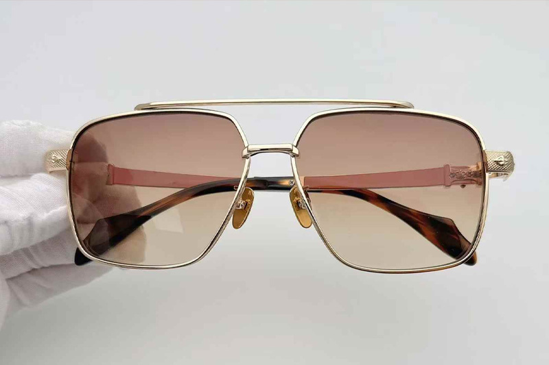 CH8309 Sunglasses Gold Gradient Brown