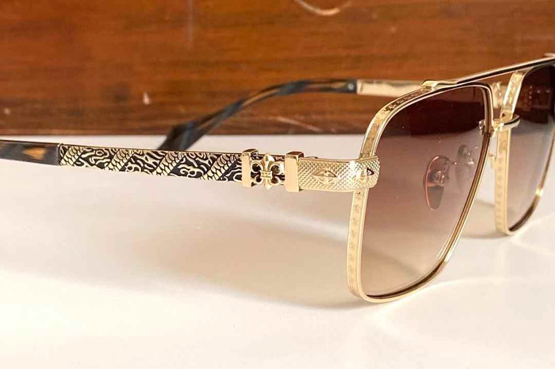 CH8309 Sunglasses Gold Gradient Brown