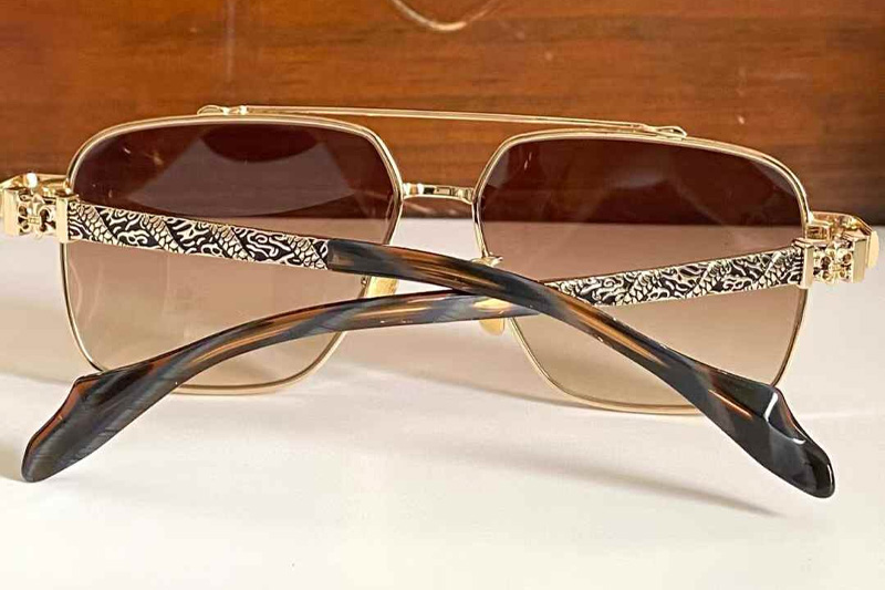 CH8309 Sunglasses Gold Gradient Brown