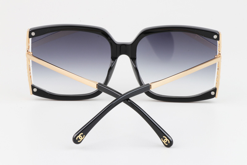 CH9122 Sunglasses Black Gold Gradient Gray