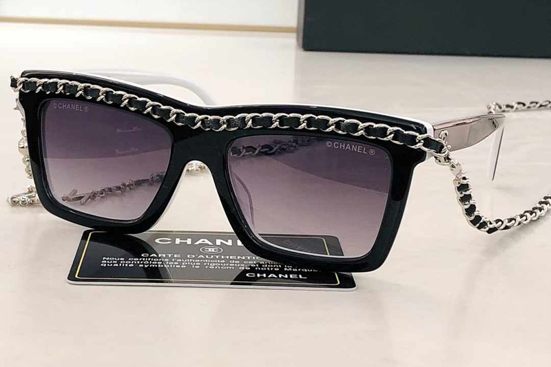 CH9144 Sunglasses Black Silver Gradient Gray
