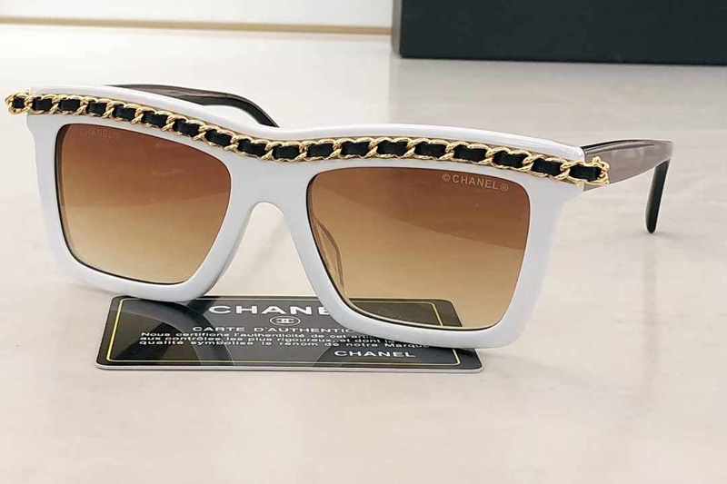 CH9144 Sunglasses White Gradient Brown