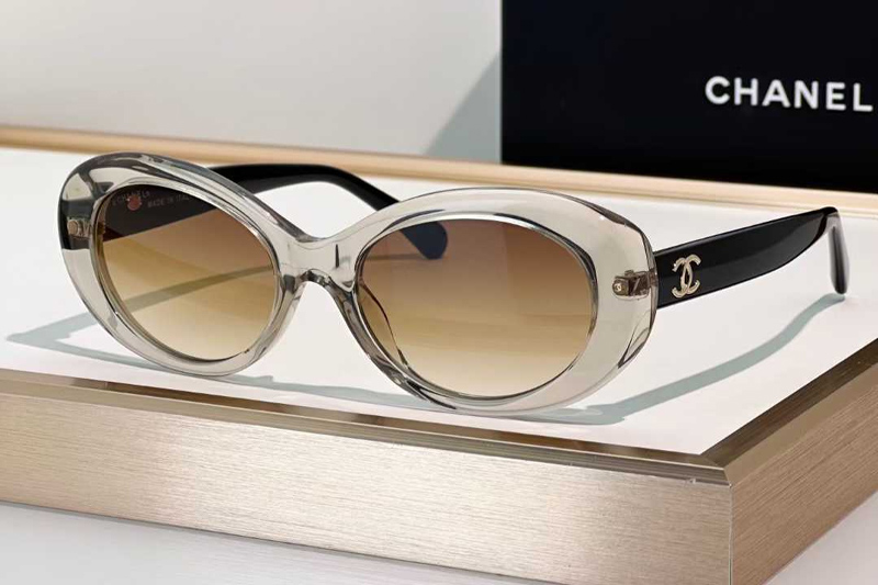 CH9178 Sunglasses Transparent Black Gradient Brown