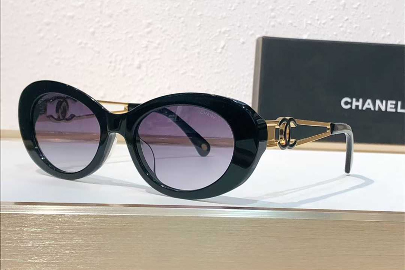 CH9179 Sunglasses Black Gold Gradient Gray