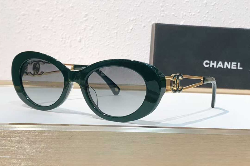 CH9179 Sunglasses Green Gradient Gray