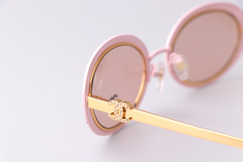 CH9578B Sunglasses Pink Gold Brown