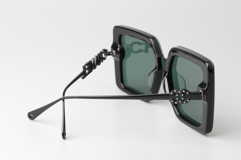 CHA95069 Sunglasses Black Green