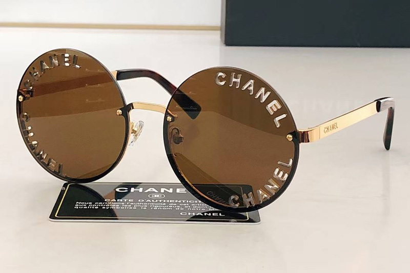 CHA95085 Sunglasses Gold Brown