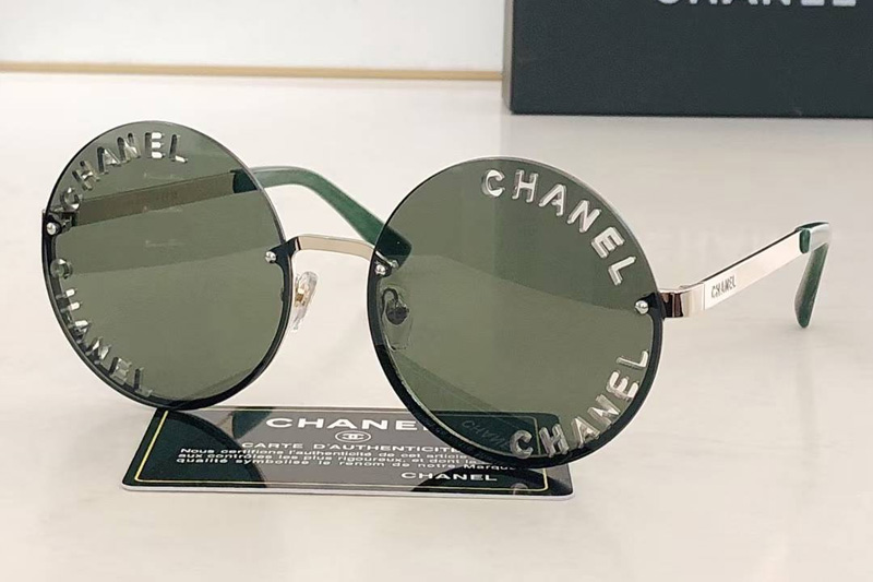 CHA95085 Sunglasses Silver Green