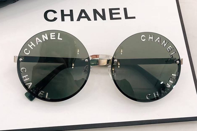 CHA95085 Sunglasses Silver Green