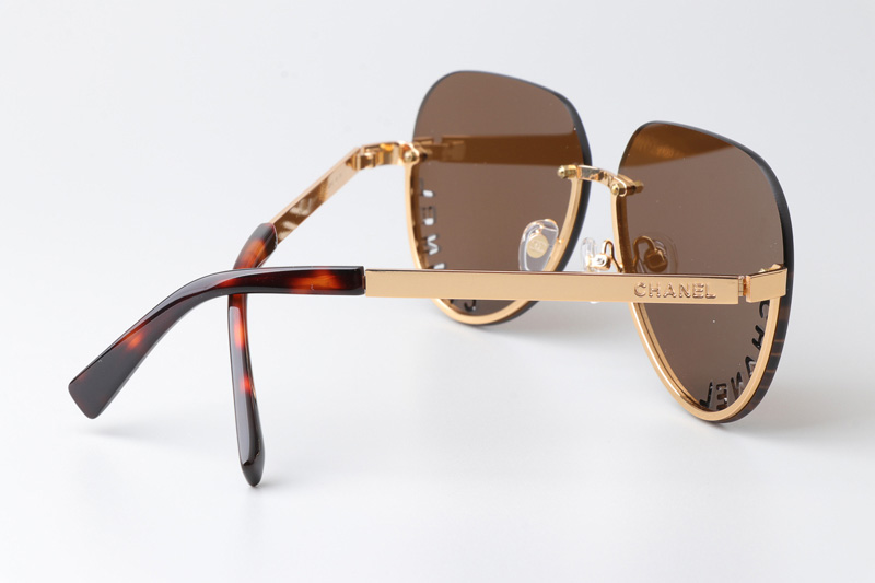 CHA95086 Sunglasses Gold Brown
