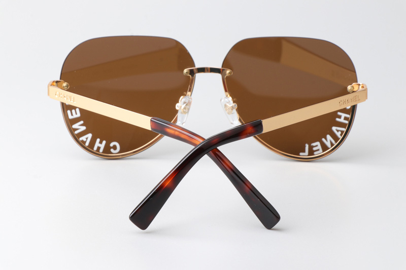 CHA95086 Sunglasses Gold Brown