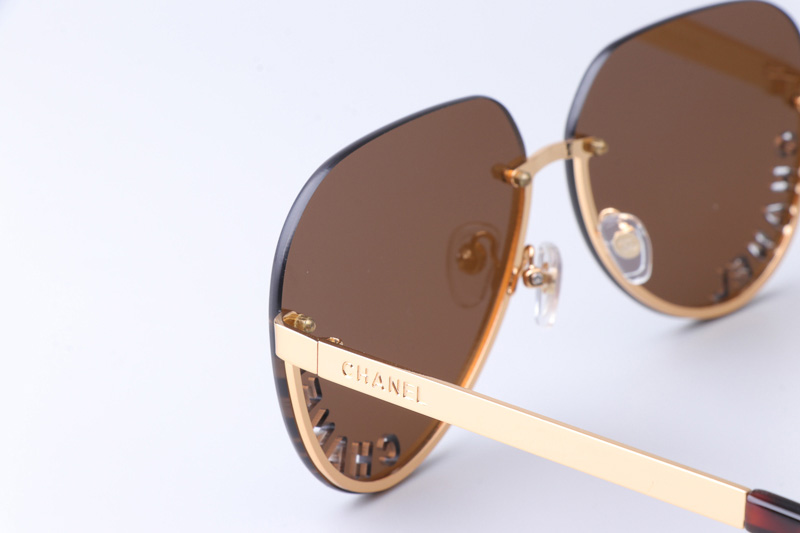 CHA95086 Sunglasses Gold Brown