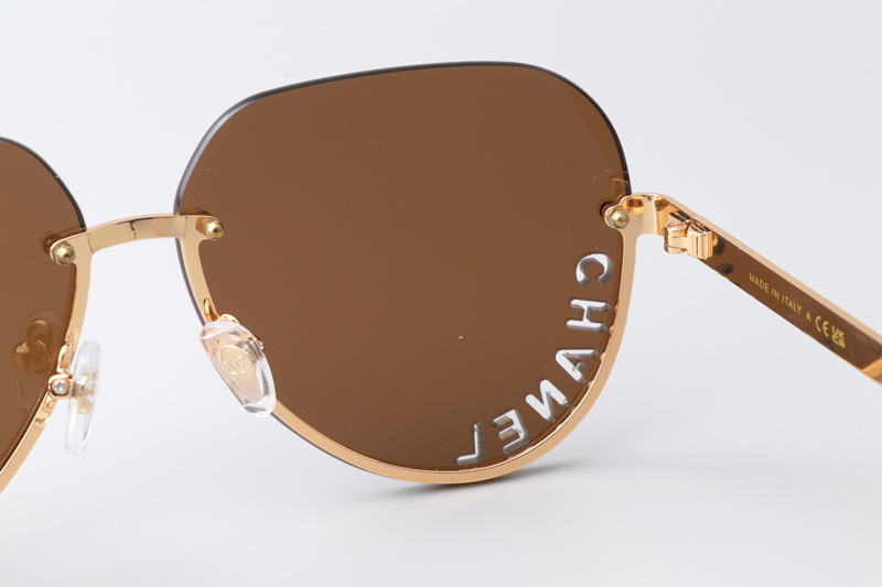 CHA95086 Sunglasses Gold Brown