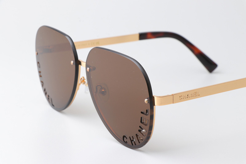 CHA95086 Sunglasses Gold Brown
