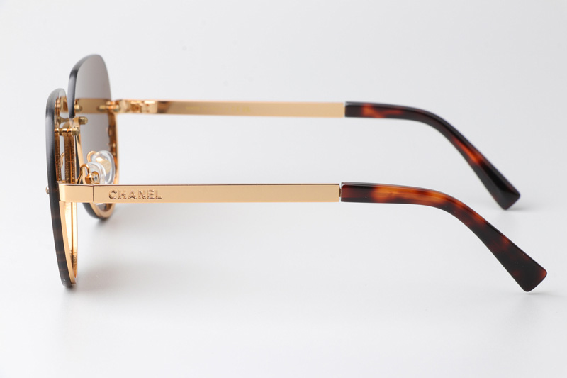 CHA95086 Sunglasses Gold Brown
