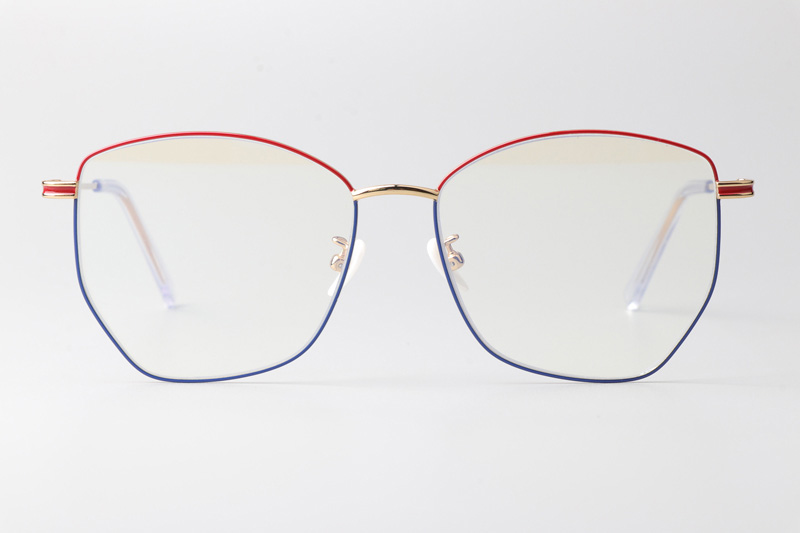 CL196003 Eyeglasses Red Blue Gold