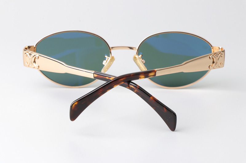 CL40235U Sunglasses Gold Green