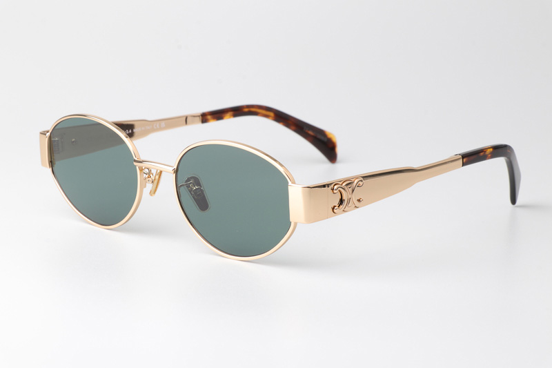 CL40235U Sunglasses Gold Green