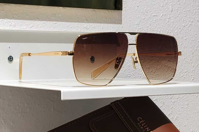 CL40246U-A Sunglasses Gold Gradient Brown