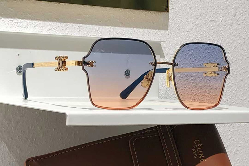CL40248U Sunglasses Gold Gradient Blue