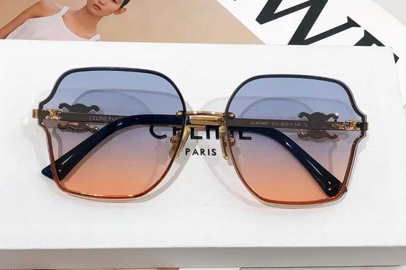 CL40248U Sunglasses Gold Gradient Blue