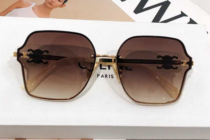 CL40248U Sunglasses Gold Gradient Brown