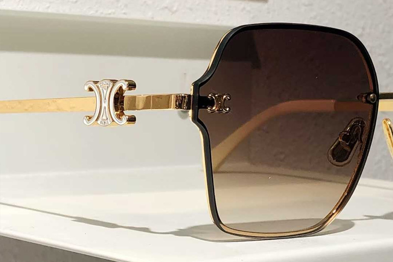 CL40248U Sunglasses Gold Gradient Brown