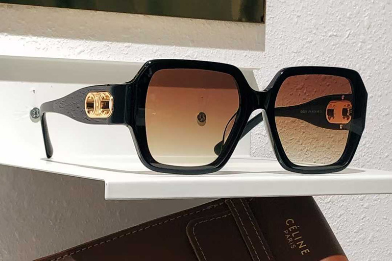 CL40251U Sunglasses Black Gradient Brown