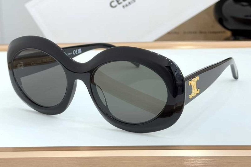 CL40292U Sunglasses Black Gold Gray