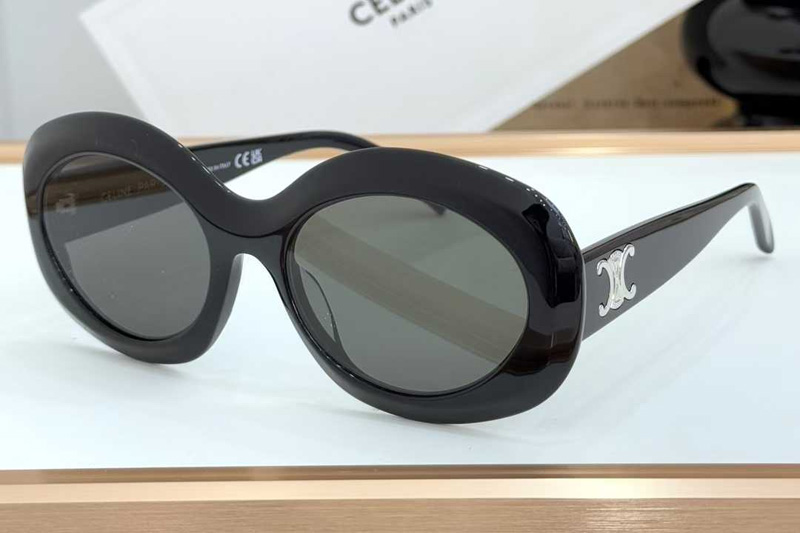 CL40292U Sunglasses Black Silver Gray