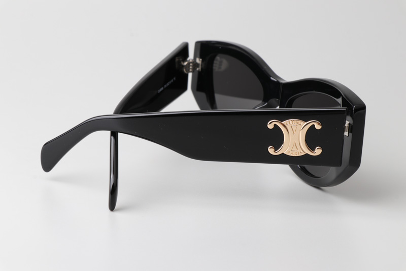 CL40308U Sunglasses Black Gold Gray