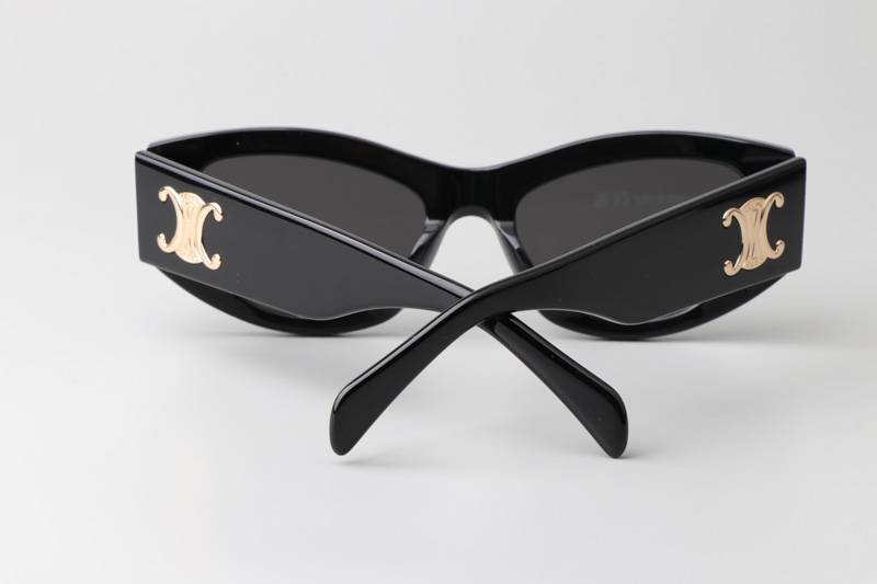 CL40308U Sunglasses Black Gold Gray