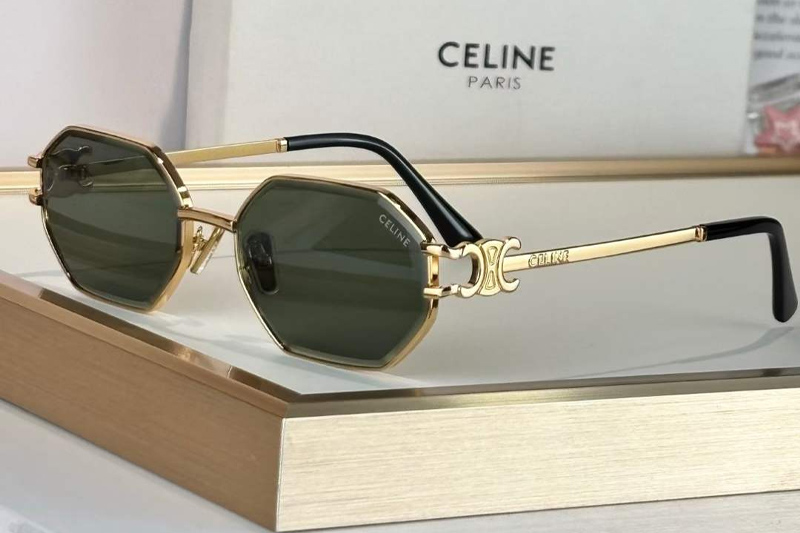 CL42149U Sunglasses Gold Green