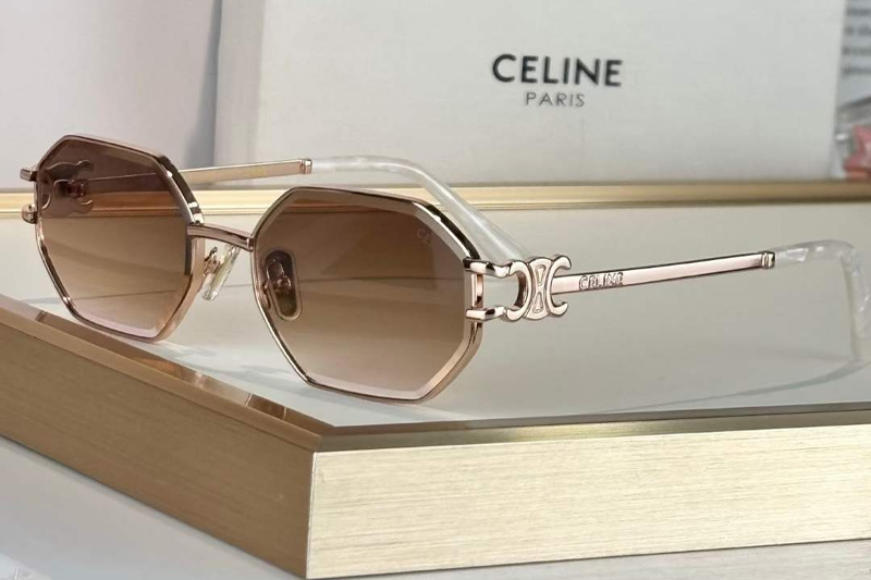 CL42149U Sunglasses Rose Gold Gradient Brown