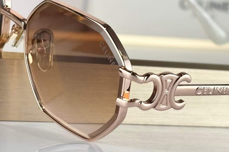 CL42149U Sunglasses Rose Gold Gradient Brown