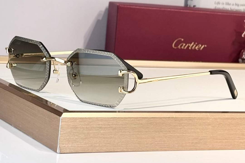 CT0092O Sunglasses Gold Gradient Green