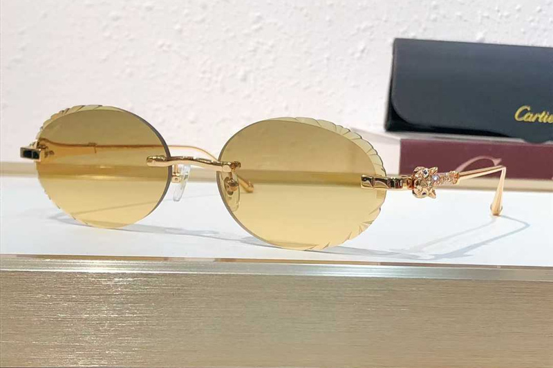 CT01843O Sunglasses Gold Brown